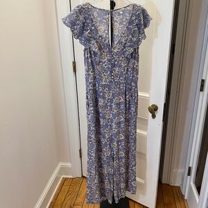 American Eagle Outfitters Blue/Lavender Jumpsuit - Size Medium